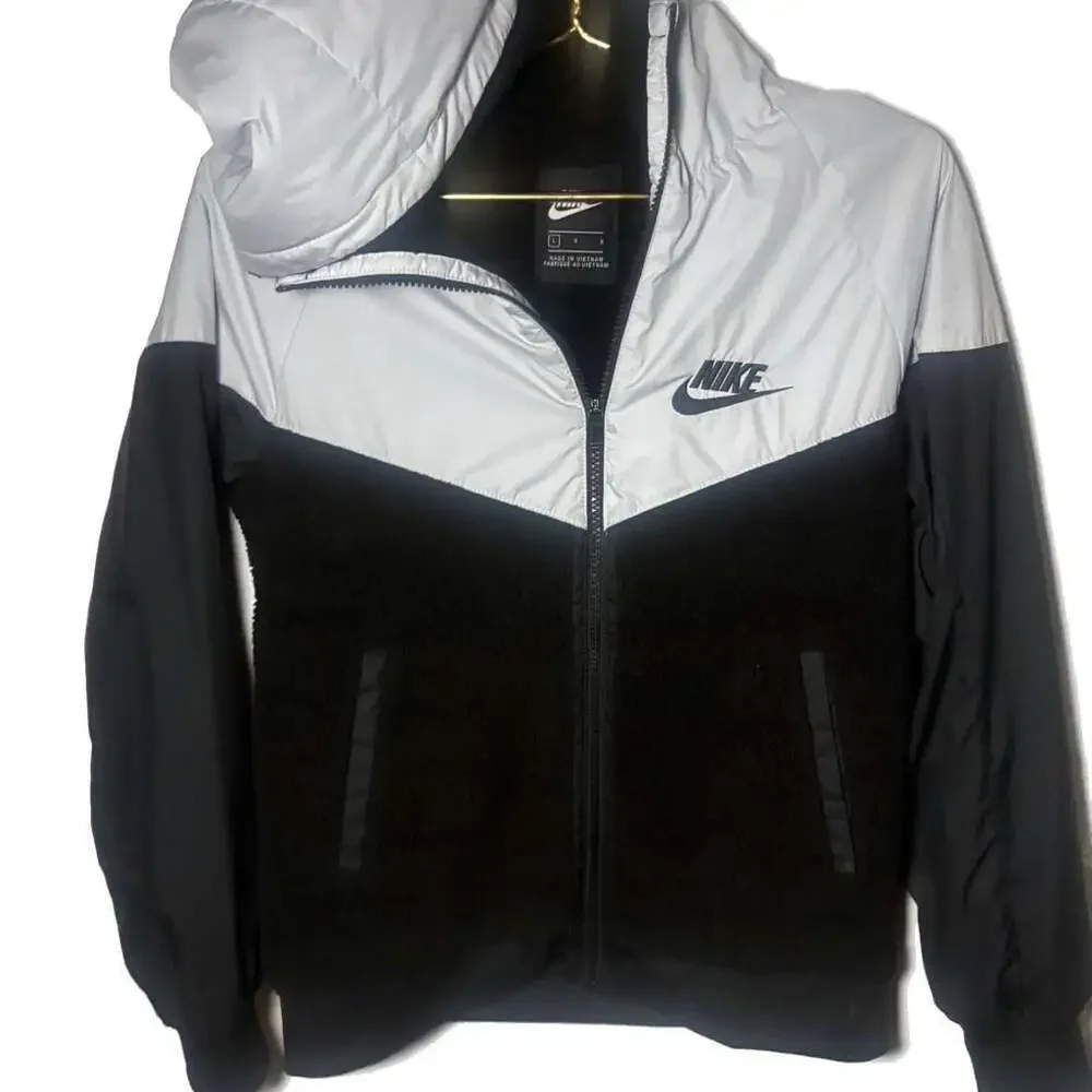 Nike Kids Sportswear Windrunner Hooded Sherpa Fleece Jacket